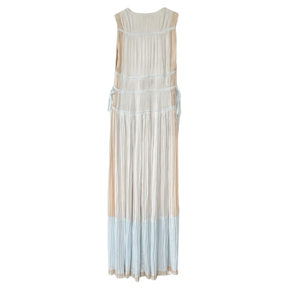 NWT Ulla Johnson Valeria Opal Plisse Satin Pleated Dress Gown Size 10 - Picture 8 of 13